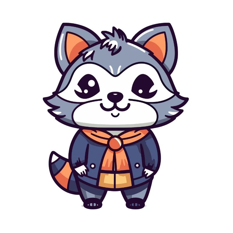 Waschbär - Kawaii Style