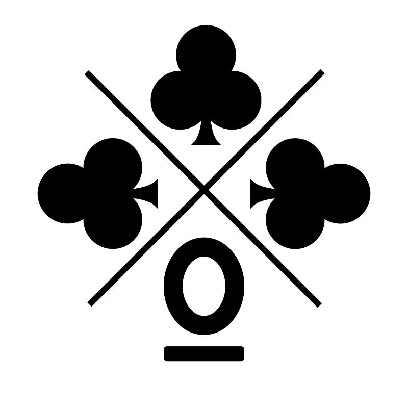 Letter o lucky clover