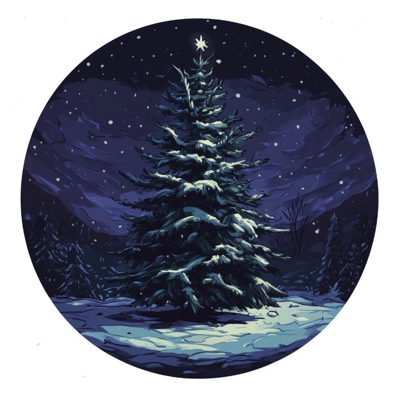 Winter Tranquility: The Glowing Tree