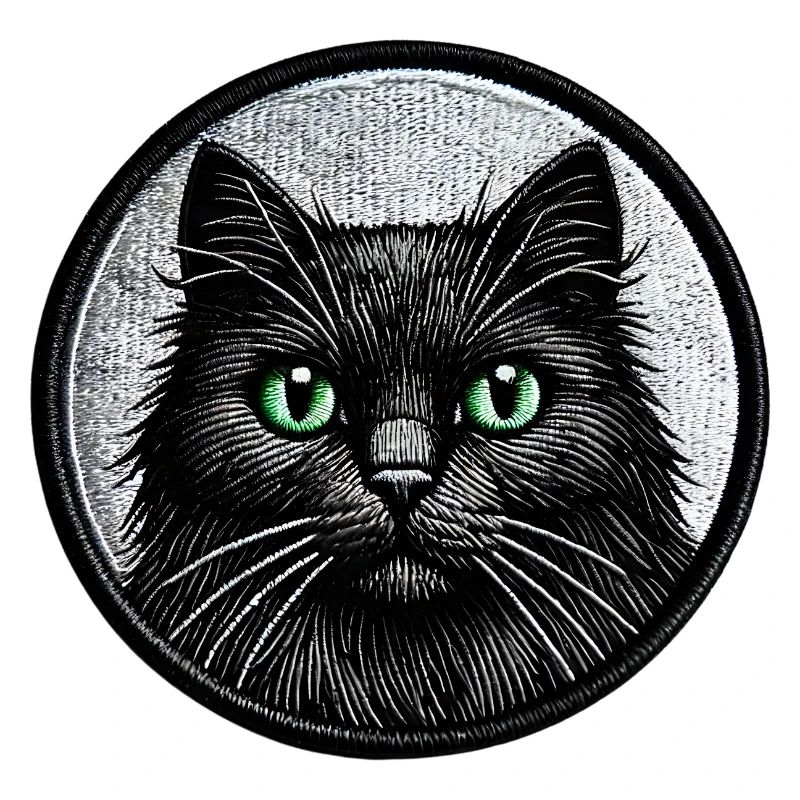 Mysterious black cat motif – unique graphics
