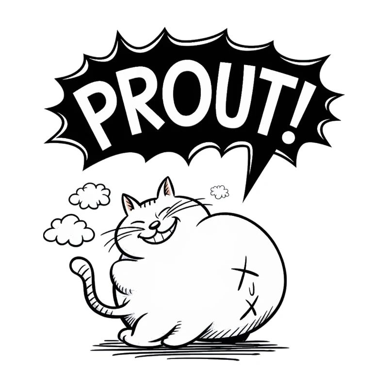 Chat qui pète
