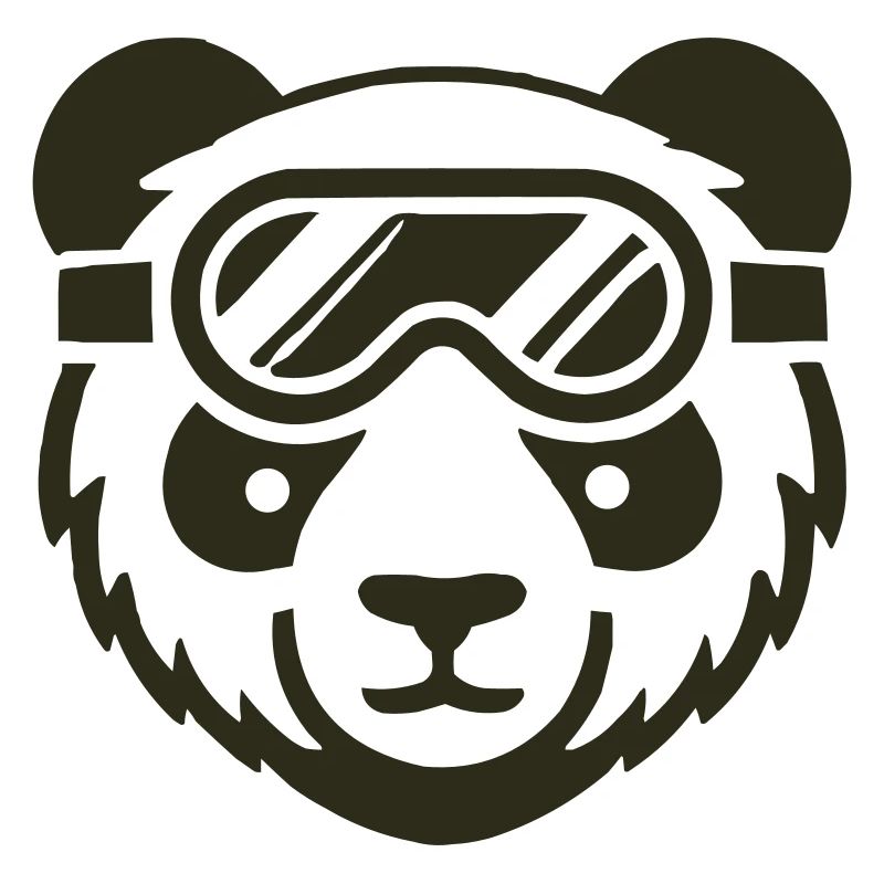 Pandabär Skibrille