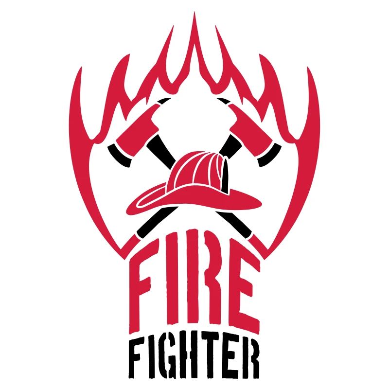 Fire flame helmet 2 axes firefighter