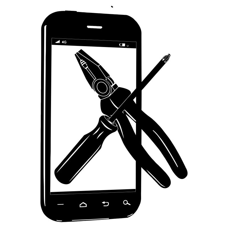 Smartphone mit Werkzeugen