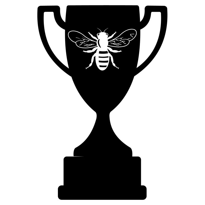 Cup with cut-out bee