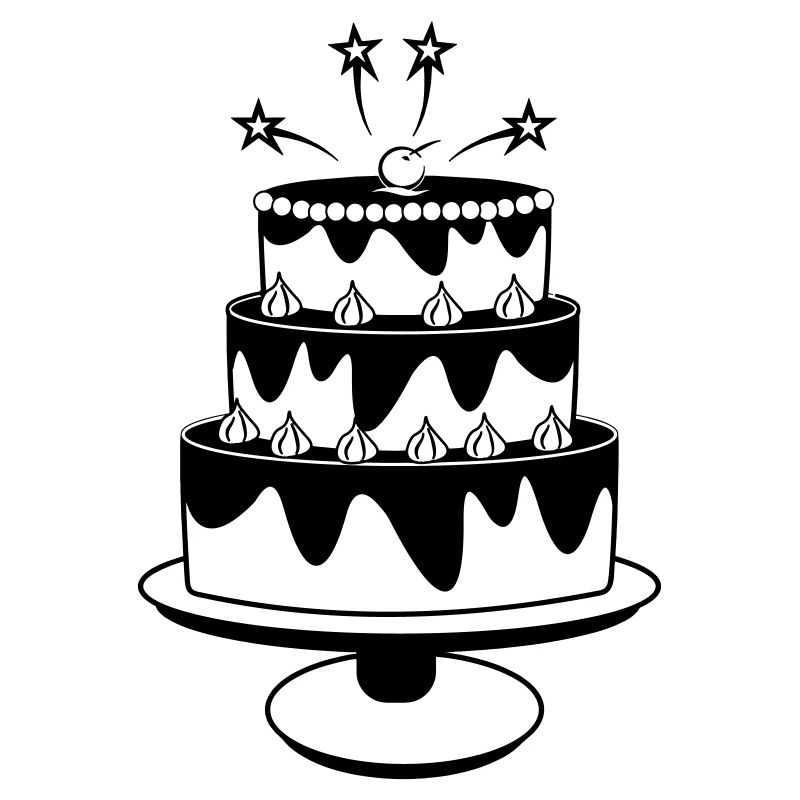 Geburtstagstorte mit Sternen