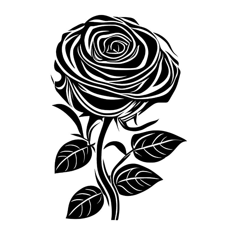 Romantische Rose in schwarz