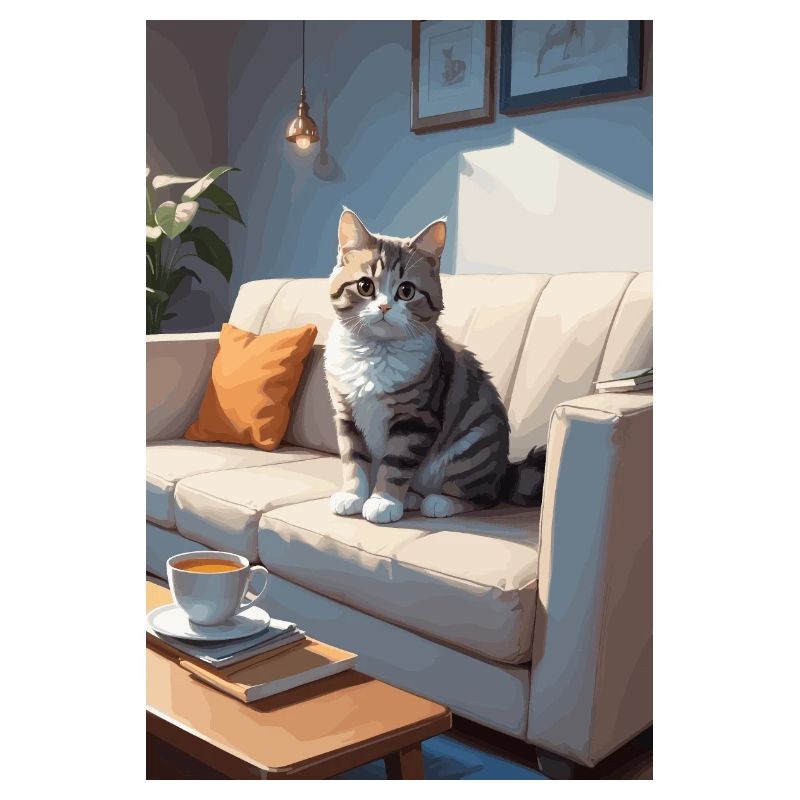 Katze auf Sofa