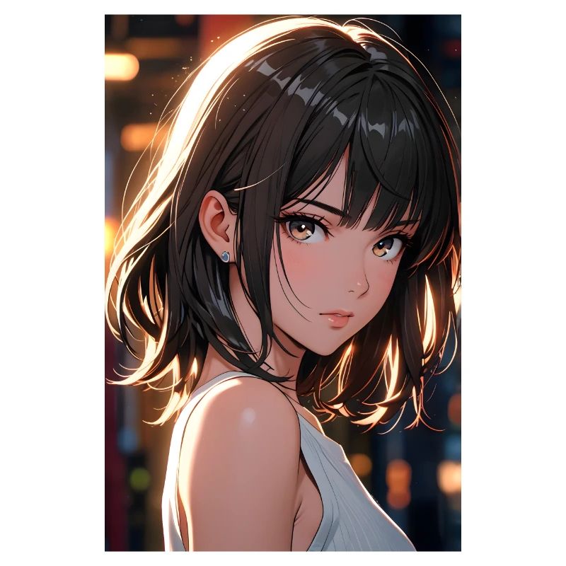 Wunderschöne Anime-Kunst – Porträt eines Mädchen