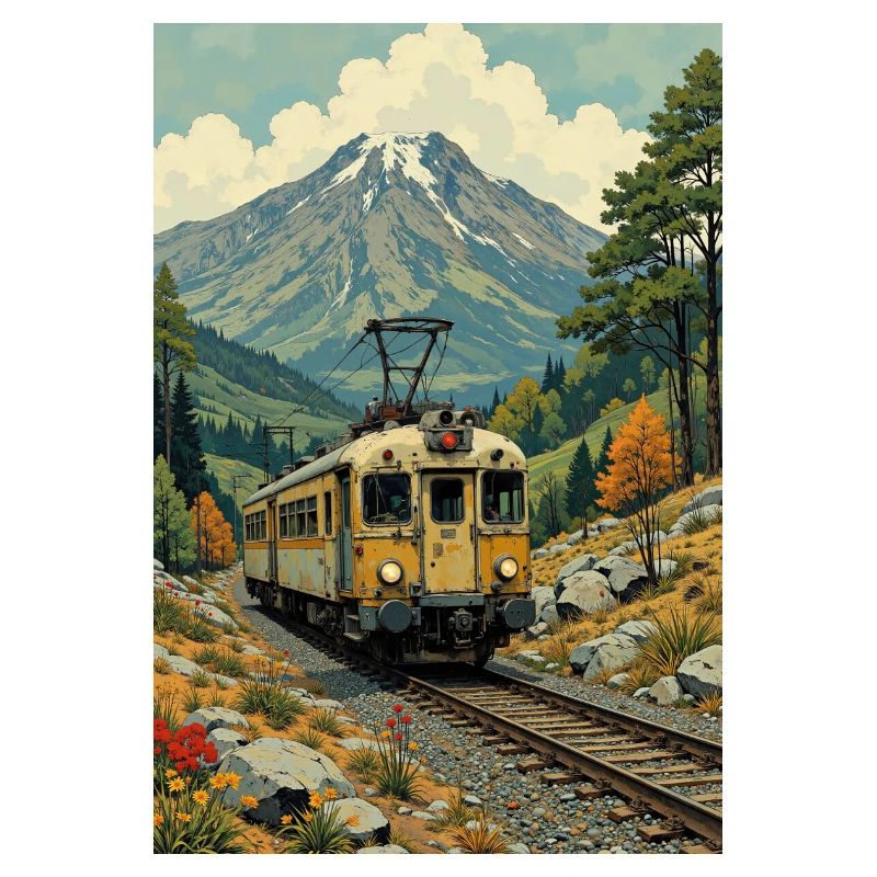 Retro Zug Bild