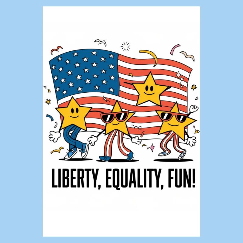 Flag american liberty equality fun