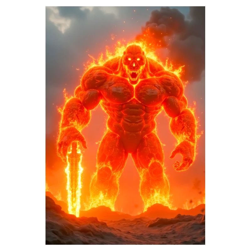 Le géant de l’incendie de Surt mène la destruction Ragnarök