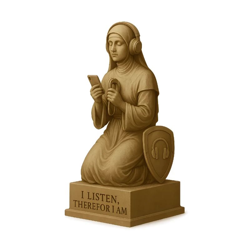 Meditative Hörergeist Skulptur