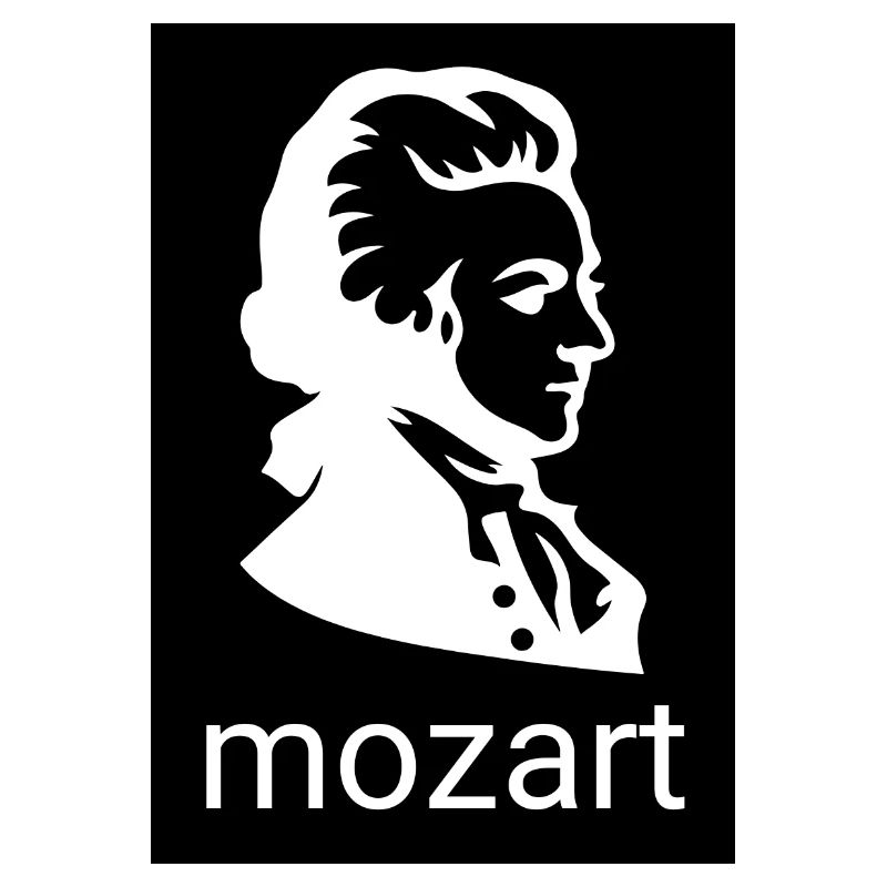 Mozart Silhouette Kontrast