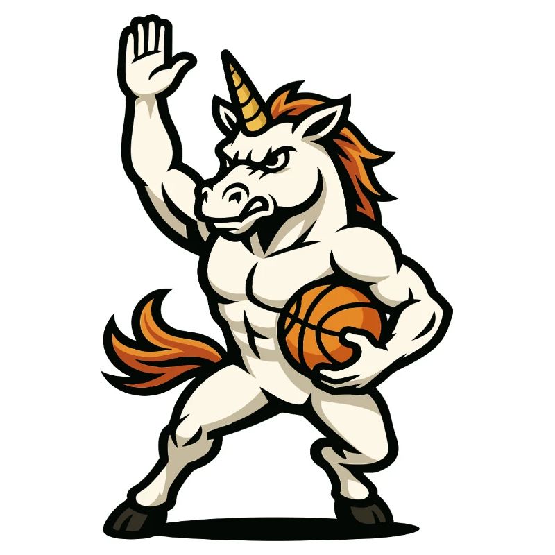 Basketball-Einhorn-Krieger