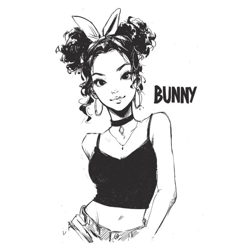 Bunny-Mädchen Strichkunst