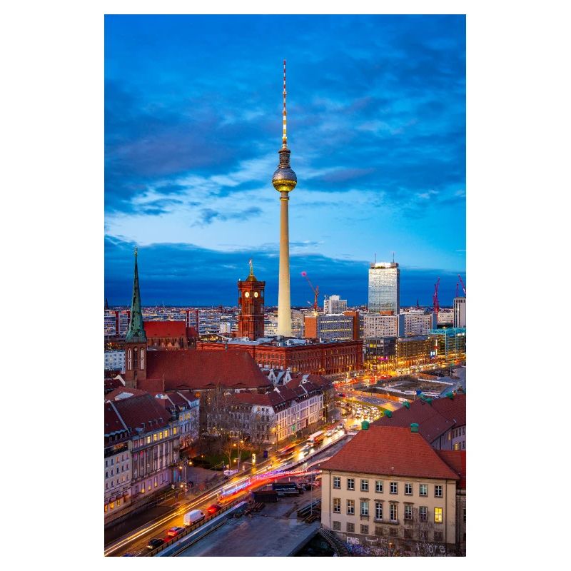 Berlin Skyline Evening Light