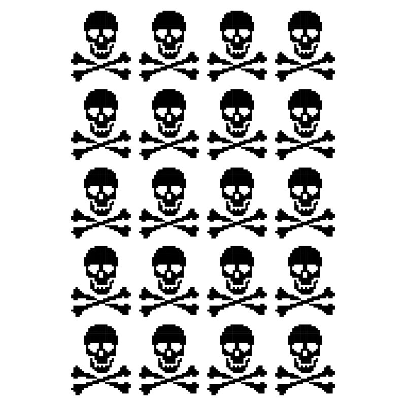 pixelated skulls pattern