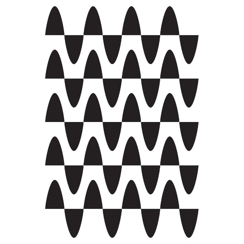 Midnight Wave Grid Pattern
