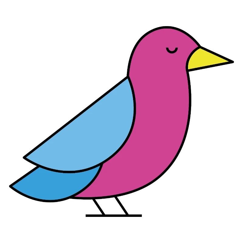 Entspannter Vogel