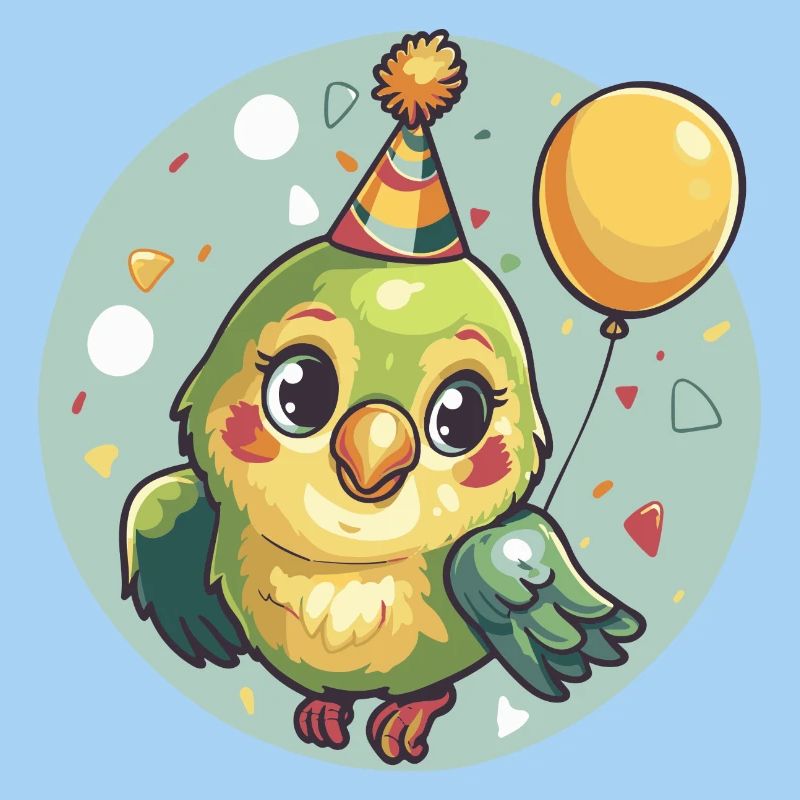 Perroquet anniversaire bébé