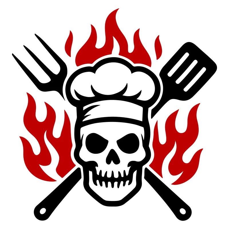 Grill Skull Cook Flame