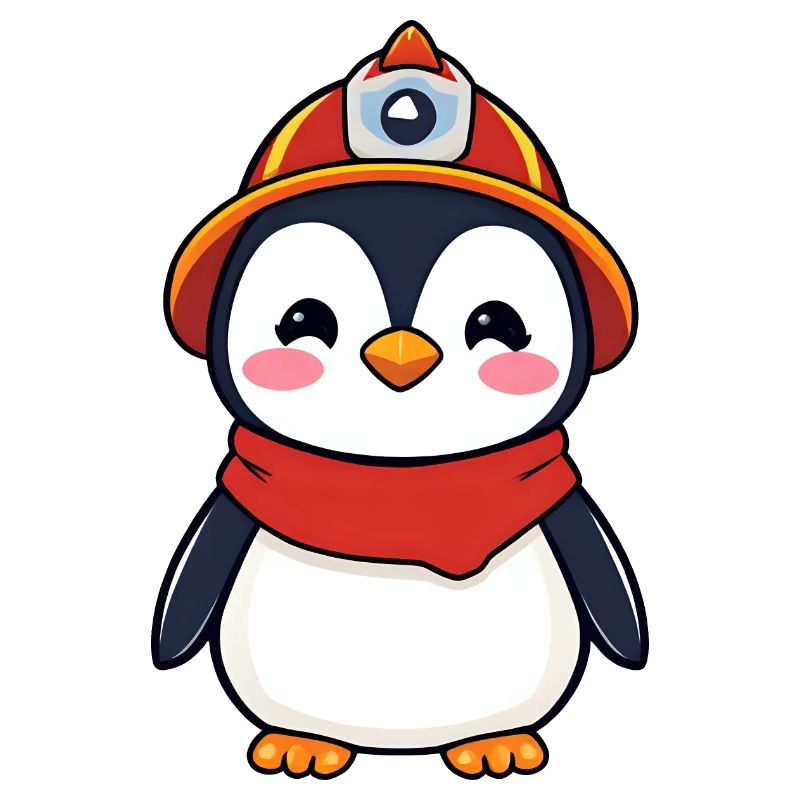 Héros Pingouin Pompier