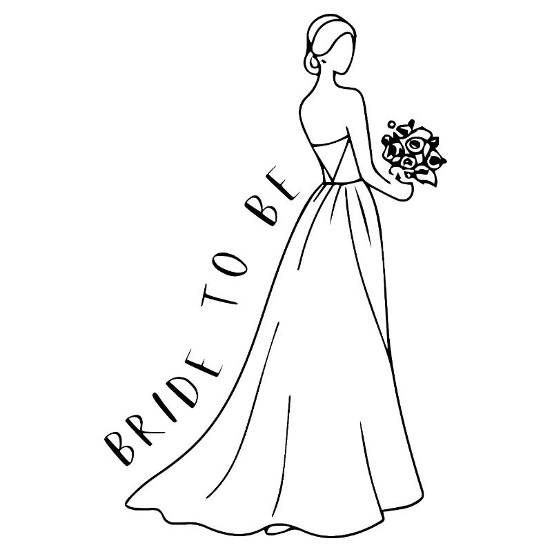 Future mariée - Illustration de mariée en filigrane