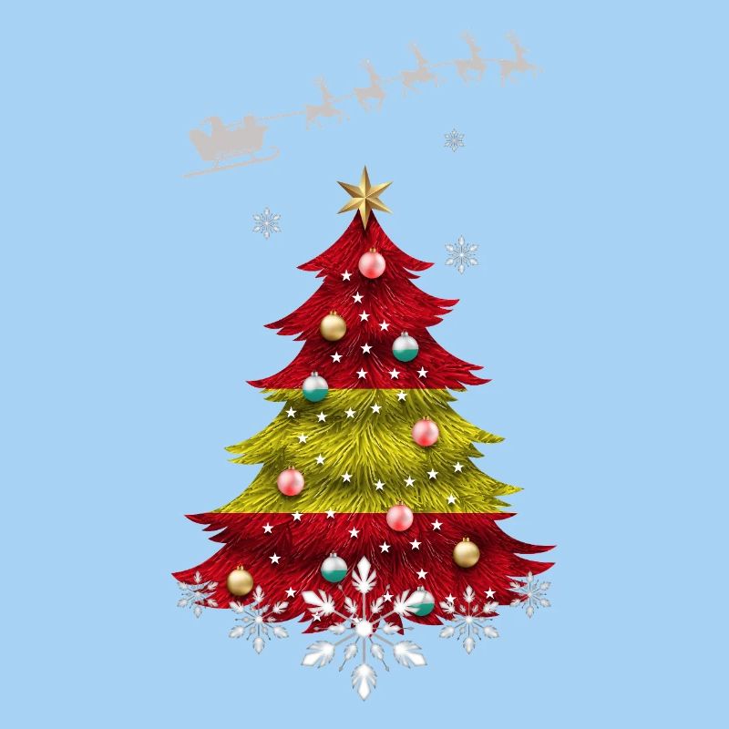 Christmas tree with Spain flag