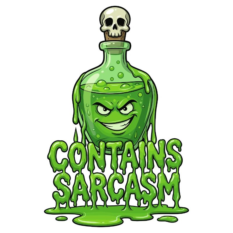 Contains Sarcasm Giftflasche