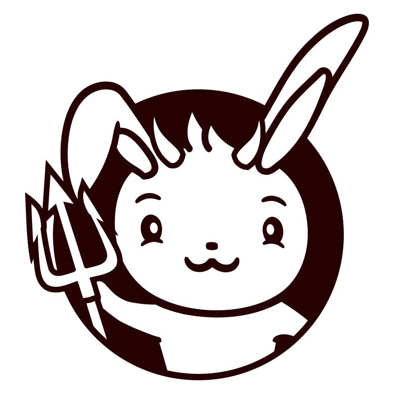 Bunny Devil Demon Evil Satan Hell Trident Costume