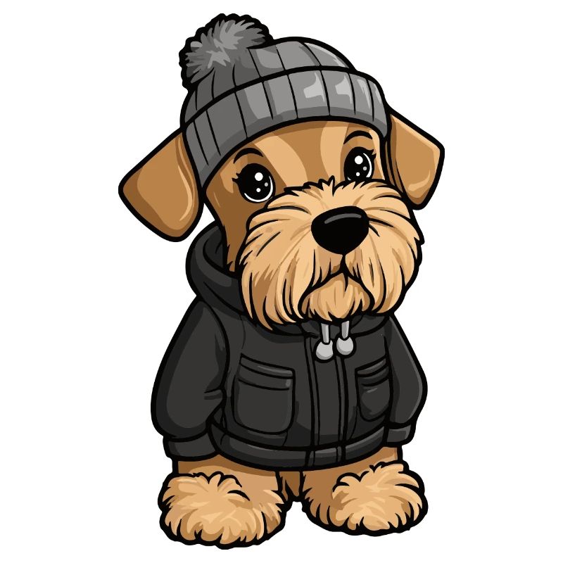 Airedale Terrier Chien Hiver