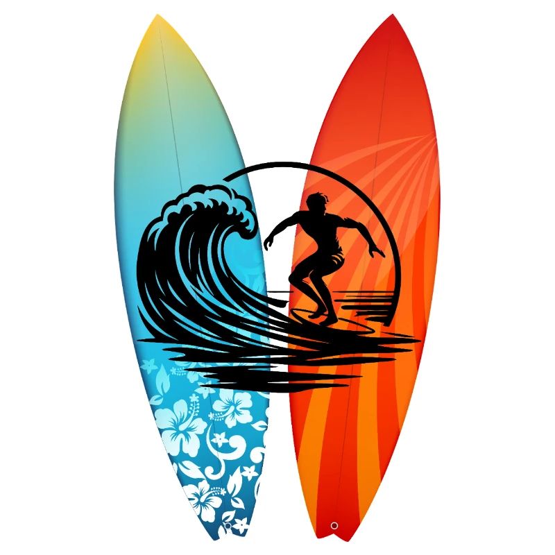 Surfeur planche de surf