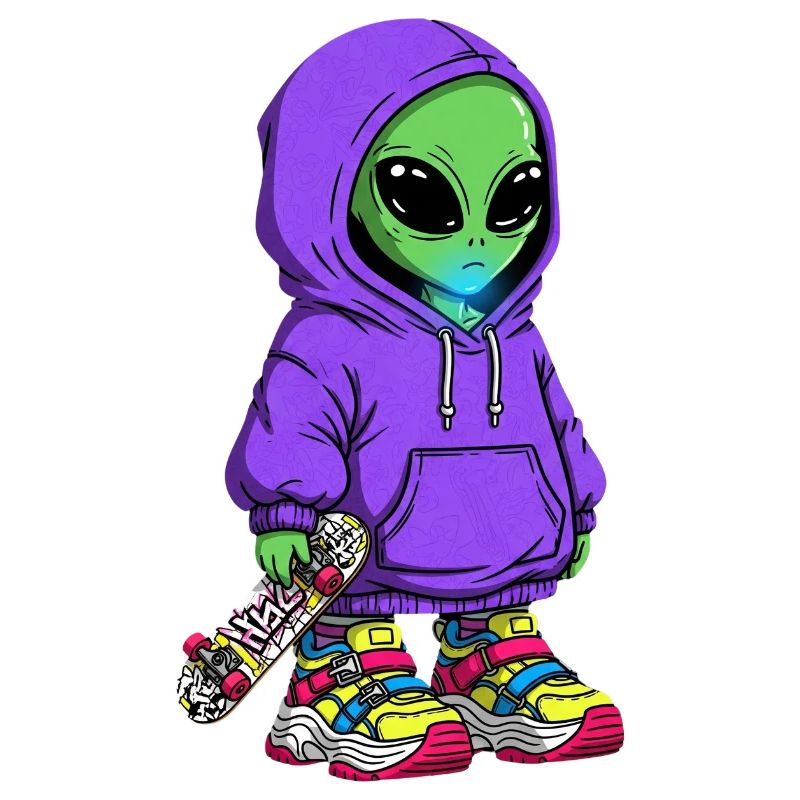 Alien Jugend Streetwear Kapuzenpullover