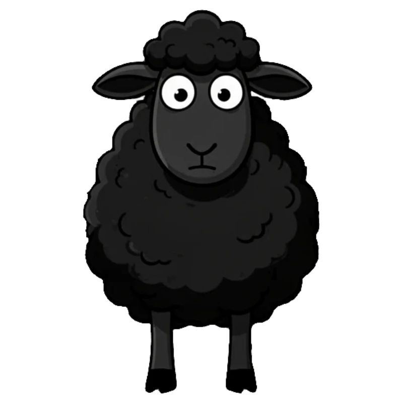 Schwarzes Schaf Schäfchen Geschenk Bauern