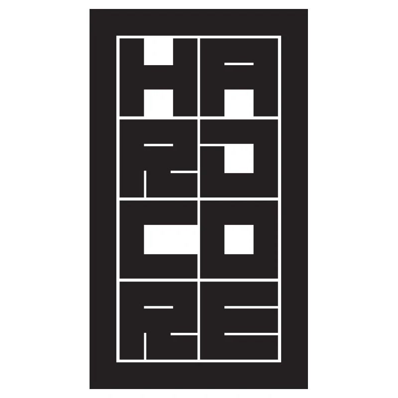 Hardcore - Grille typographique en blocs empilés