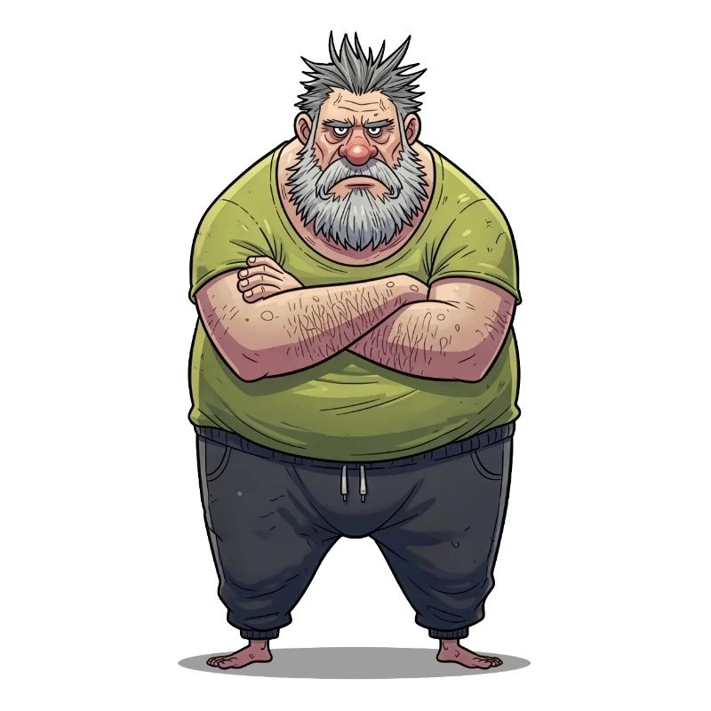 Dessin animé géant grognonneux