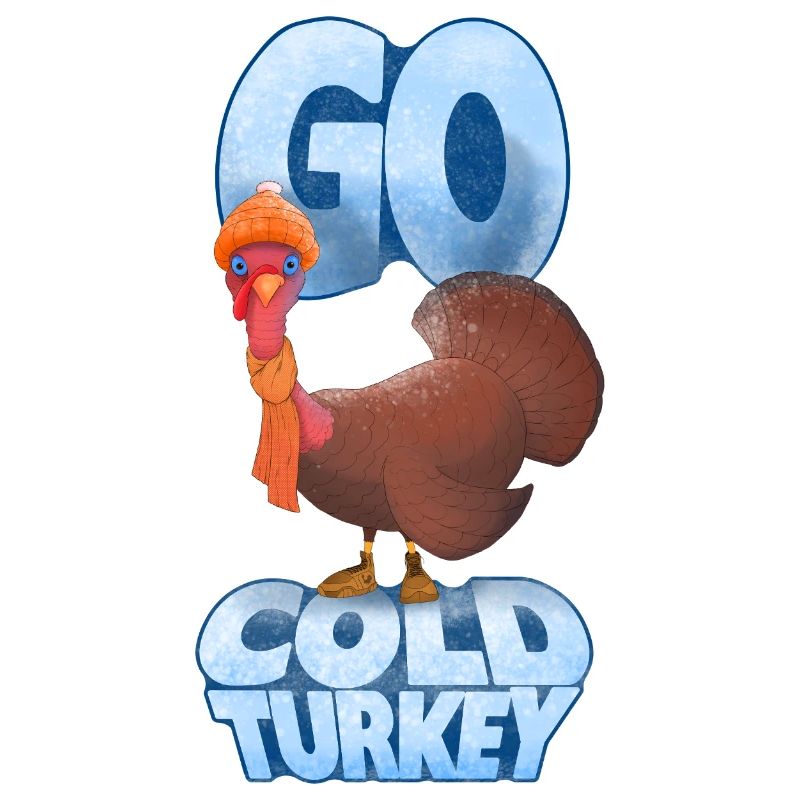 Conception de dessins animés Go Cold Turkey
