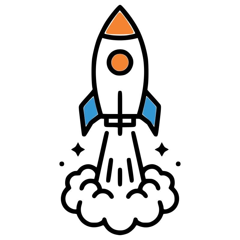 Comic spatial Rocket Launch