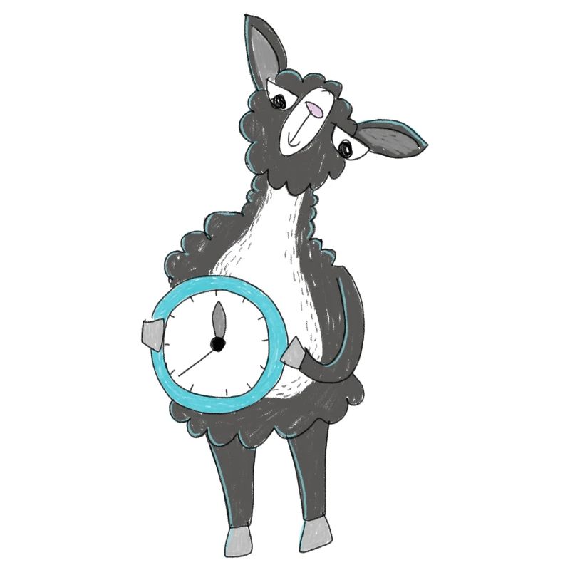 Llama with Clock