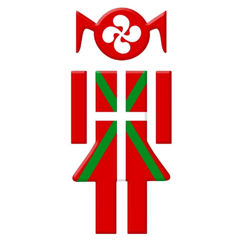 Fille Basque drapeau Euskadi