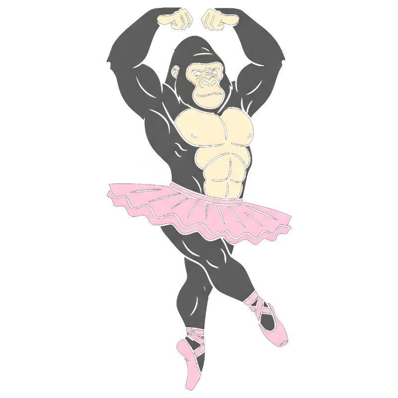 Gorille dans le Pinktutu – Pouvoir de ballet