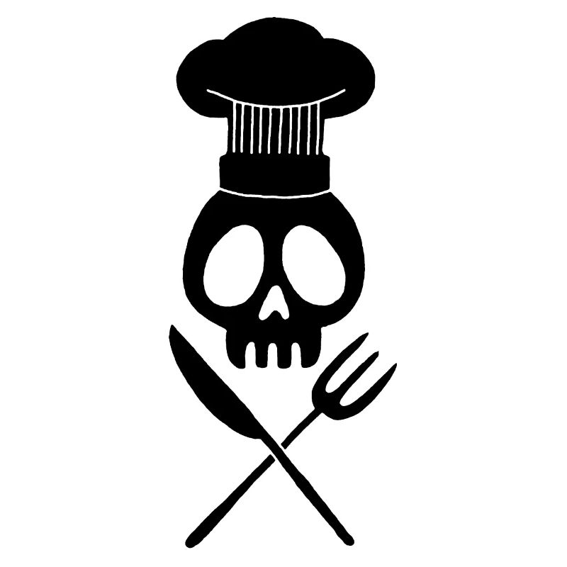 Crâne de cuisinier (noir)