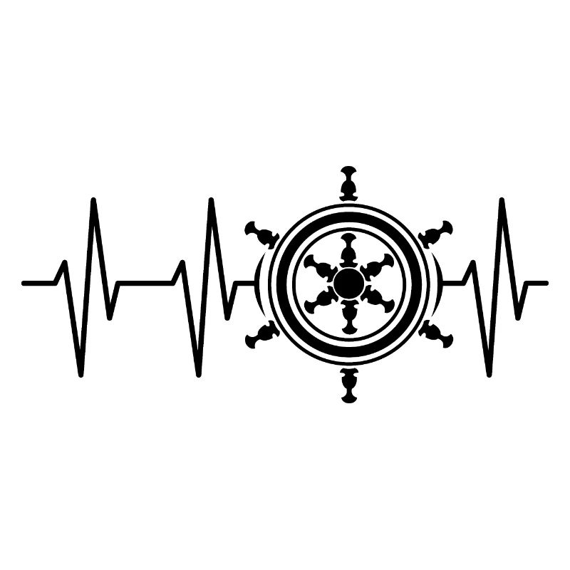 Heartbeat Steering Wheel Ship Captain Control Icon