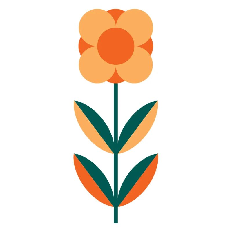 Minimalistisches Sommer-Mohnblüten-Design