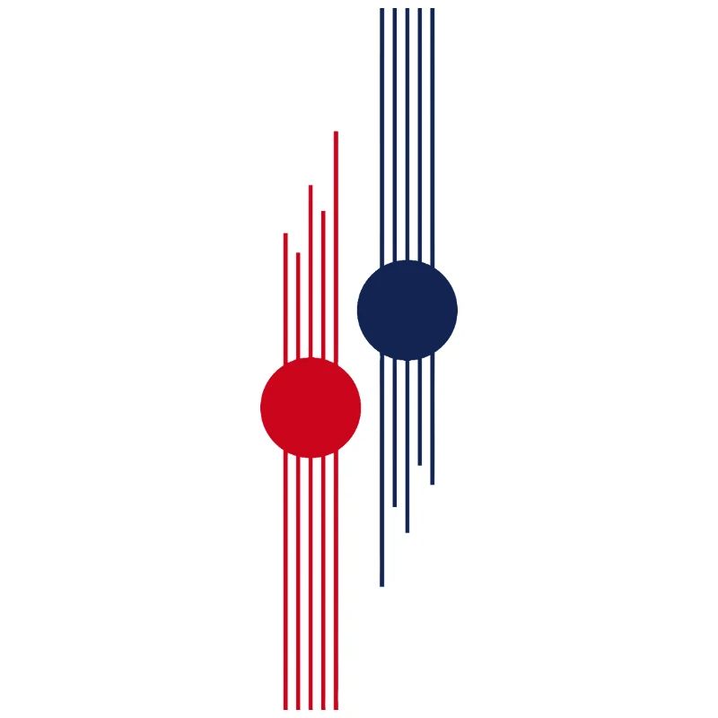 Rot-Blauer geometrischer Puls