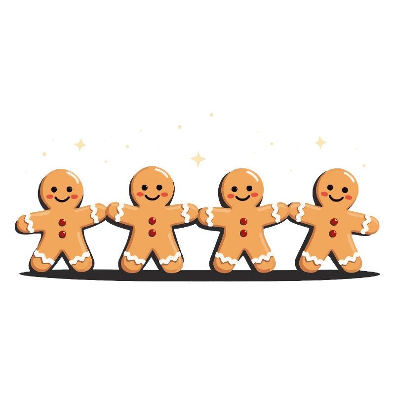 Gingerbread Quartet Holiday Charm