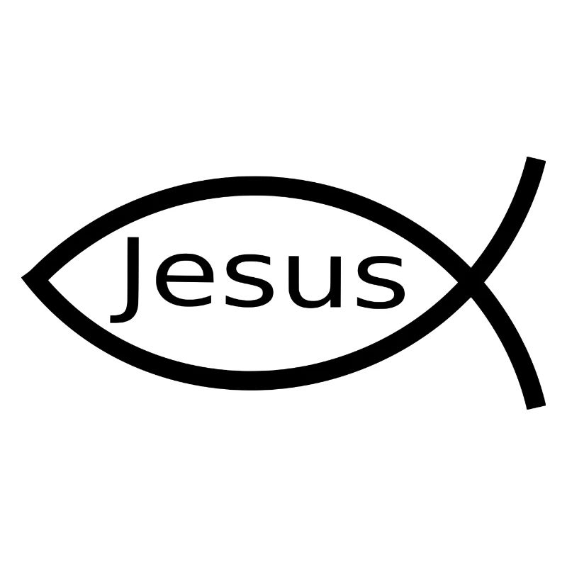 Jesus Fish Black Ichthys Fish Fish
