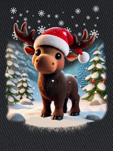 Elch - Moose - Weihnachten - Schnee