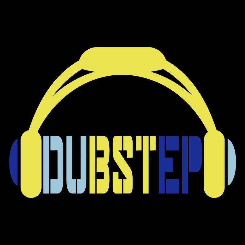 Dub Step Techno Musik Party Club Text Kopfhörer